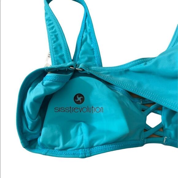 SISSTREVOLUTION Emmy Bralette In Aqu-aqua - Picture 4 of 6